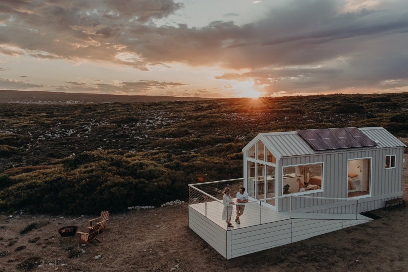 off-grid tiny cabin by EYRE.WAY offers sweeping seafront views in australia
