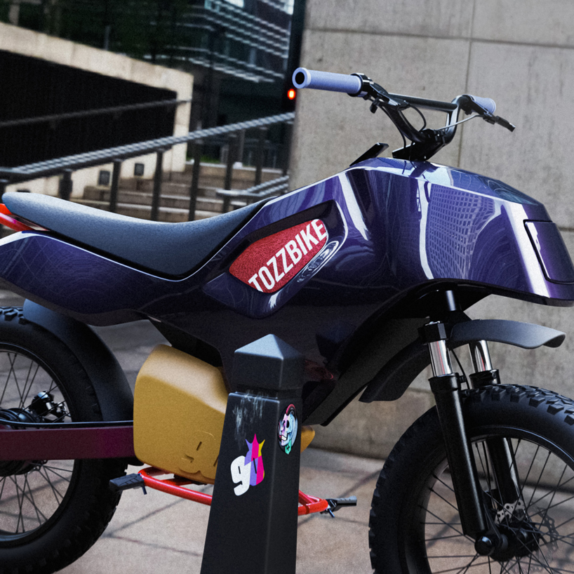 joyce90 electric motorbike brings 90s back with the pop up headlight and integrated boombox 11