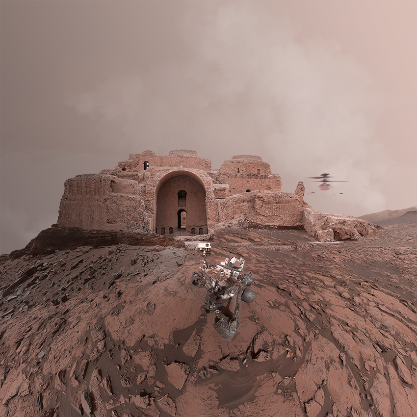 'extraterrestrial' by mohammad hassan namdari envisions ancient iranian heritage on mars