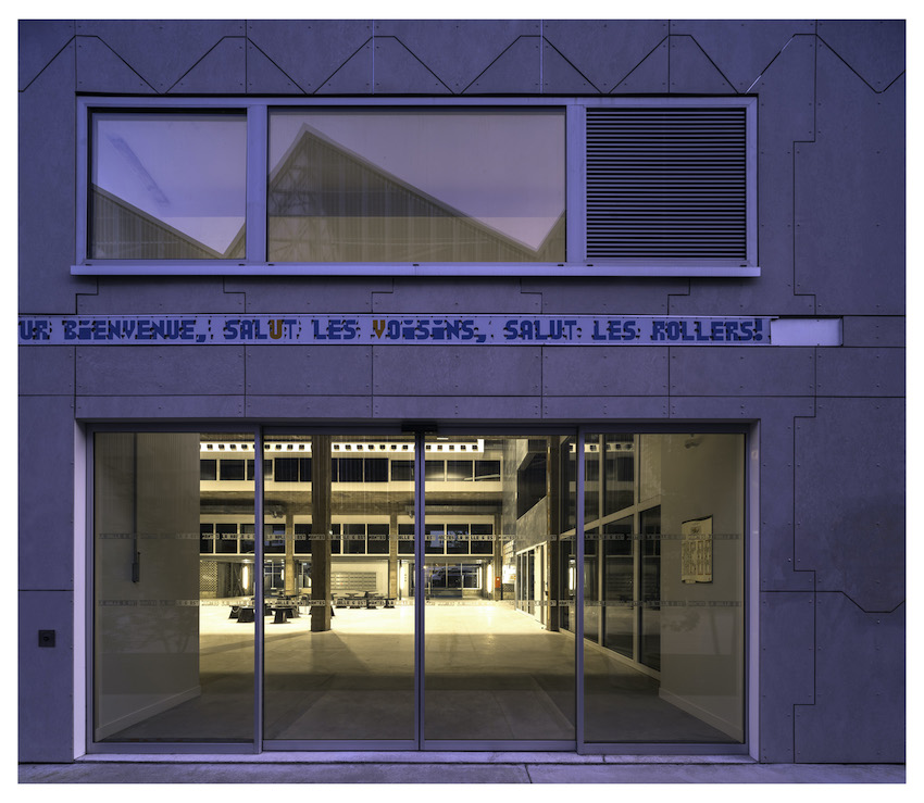 metal engines become the protagonist of industrial hall renovation in france