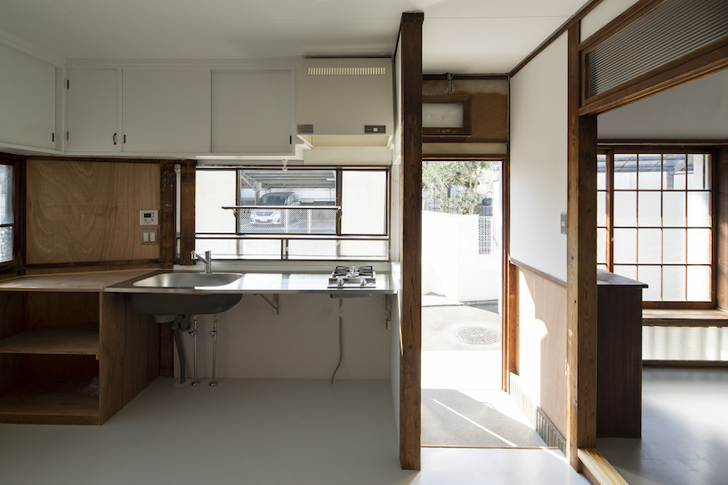 a mint green house in yokohama gets uplifted by ROOVICE after 60 years of decay