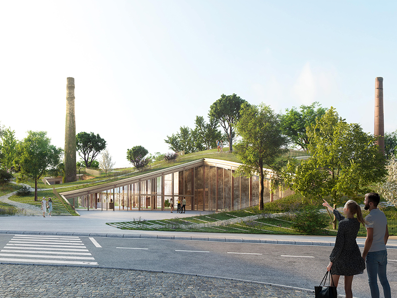 hori-zonte corta a paisagem de portugal para incorporar seu novo museu do meio ambiente