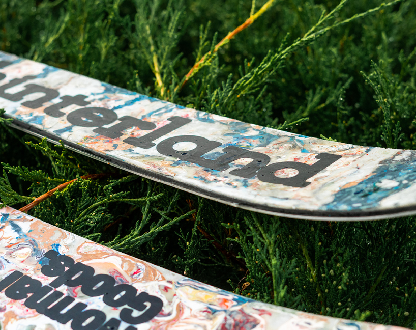 snow skis made from reused grocery bags 11