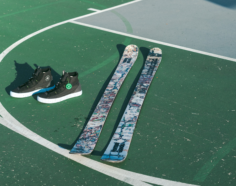 snow skis made from reused grocery bags 9