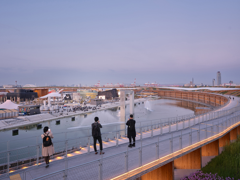 translucent glass facade outlines czech pavilion's spiral form at expo 2025 osaka