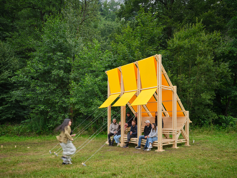 from chicken-like shelters to spiky wooden huts, hello wood's cabin fever lands in czechia