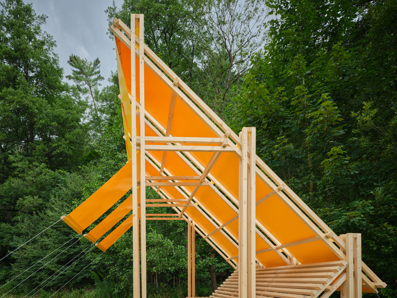 from chicken-like shelters to spiky wooden huts, hello wood's cabin fever lands in czechia