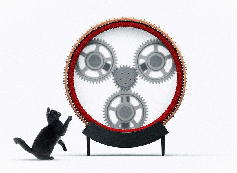 yamaha design laboratory turns cat running wheel into music box among other cat tools