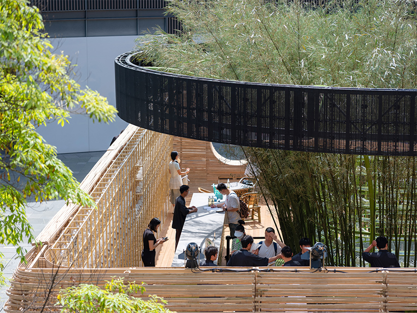 line+ crafts circular live bamboo teahouse responding to chengdu's urban climate