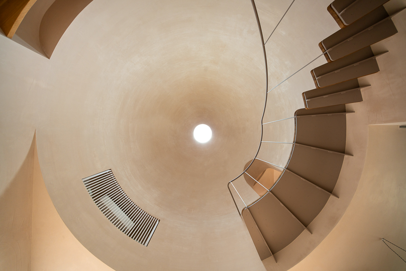 shukugawa house in japan by arbol design unfolds around zenithal dome skylight