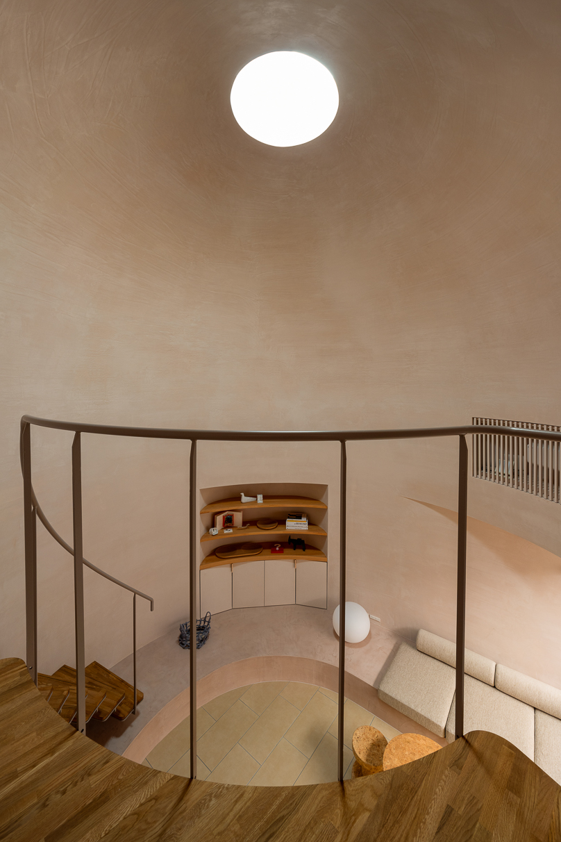 shukugawa house in japan by arbol design unfolds around zenithal dome skylight