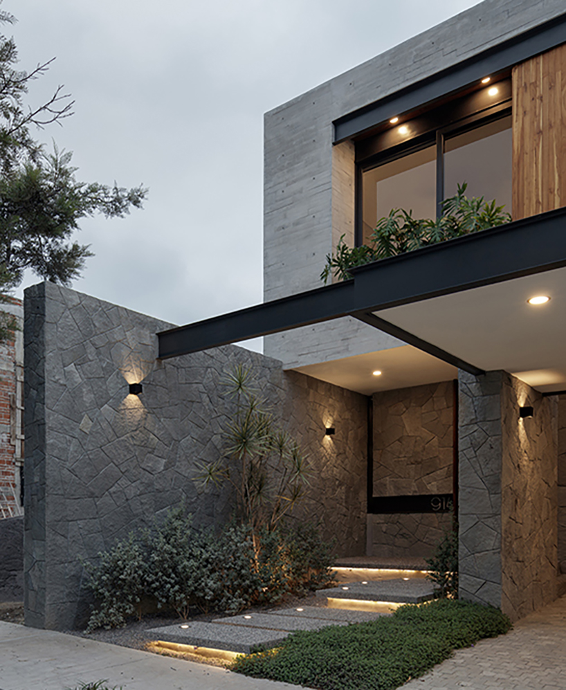 stone-built casa makay in mexico develops around central staircase and atrium