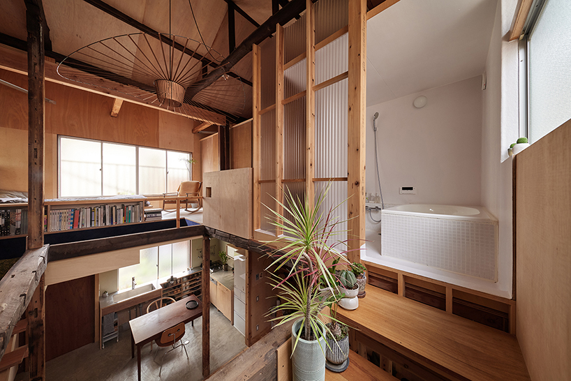 renovation in tokyo arranges wooden house s interior in spiral