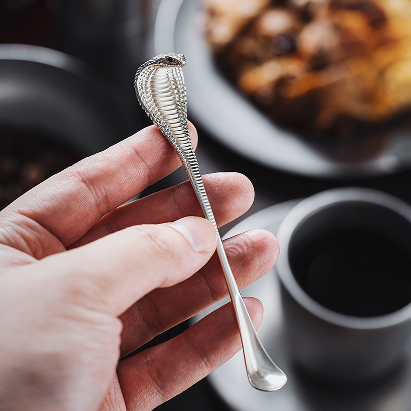 silver cobra coffee spoon by coppertist wu 7