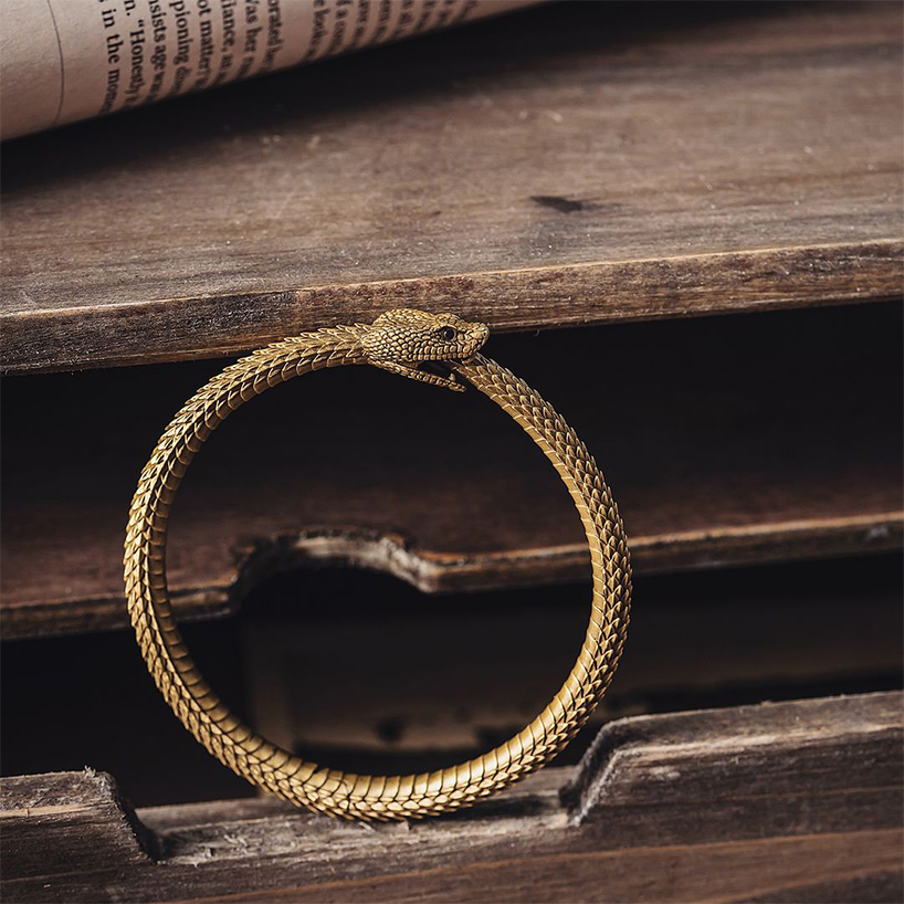brass ouroboros bracelet by coppertist wu 1