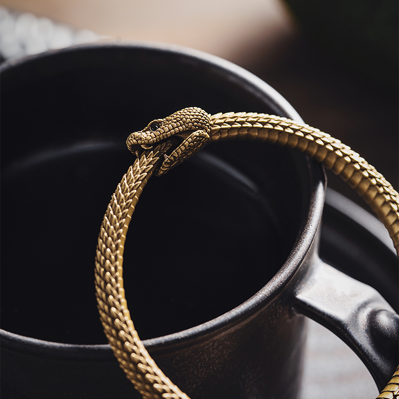 Ouroboros brass bracelet by coppertist wu 4