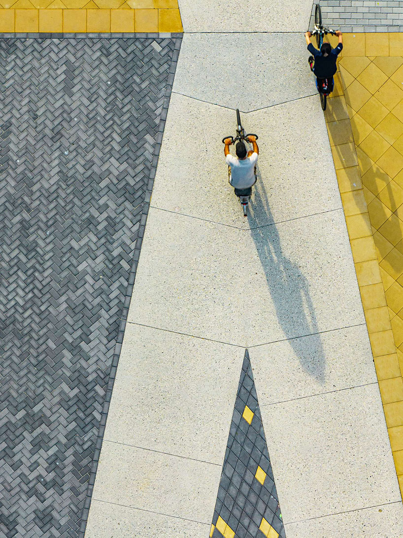 KFO's vibrant urban zones encircling an X-shaped axis redefine public square in koprivnica, croatia 