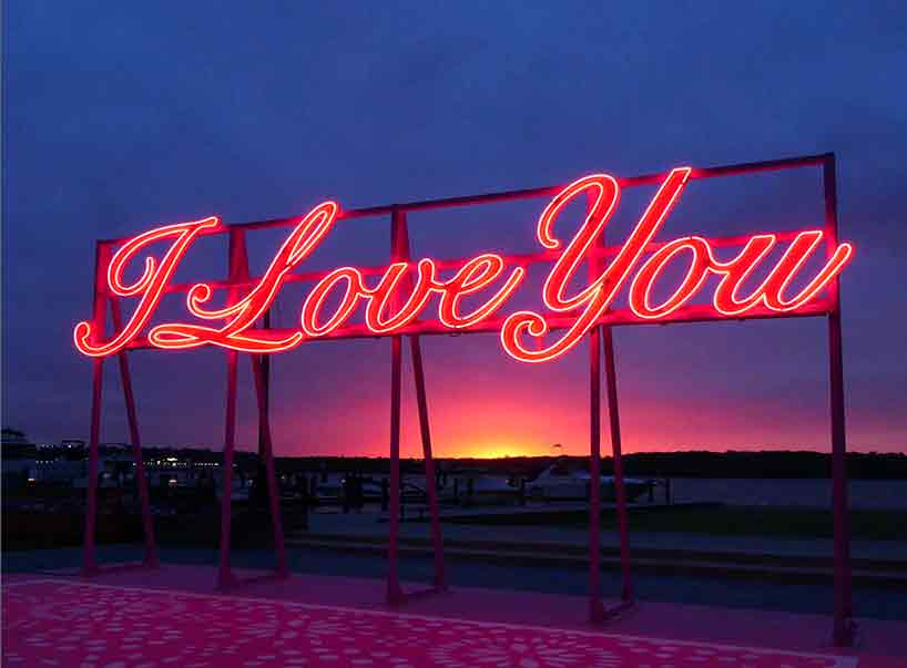 rose-hued neon monument professes its love along the alexandria ...