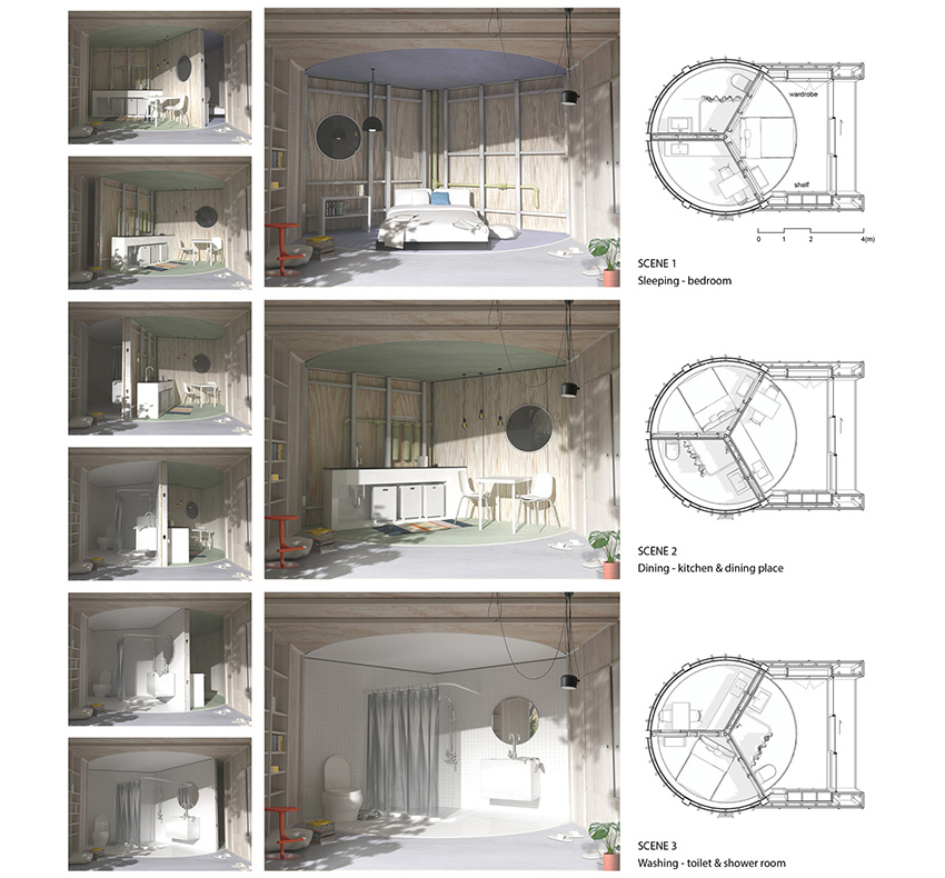 a house with a scene changing system to optimize living flexibility 6