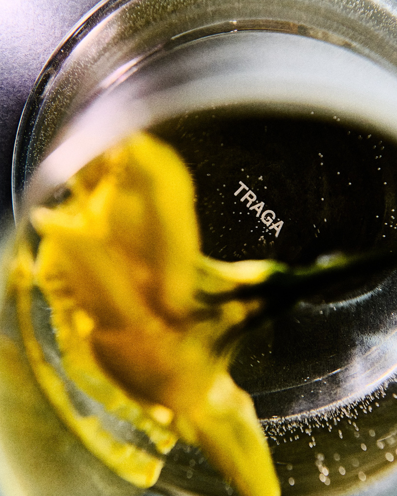 borosilicate drinking glass creates optical illusion of liquid melting into table - 8