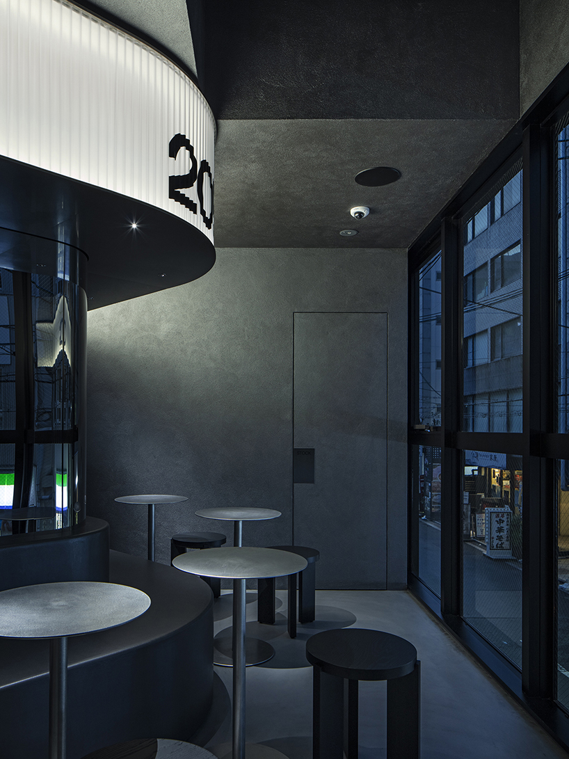 diagonal forms and illuminated curves outline 2050 coffee shop along osaka’s midosuji axis - 6