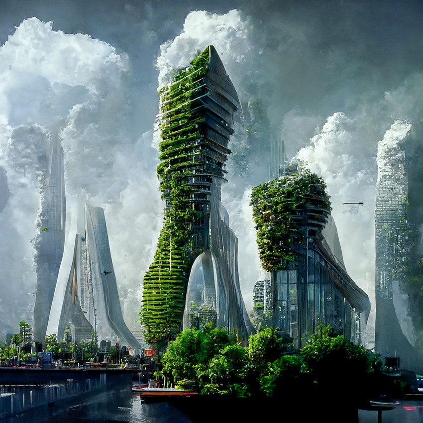 futuristic green buildings