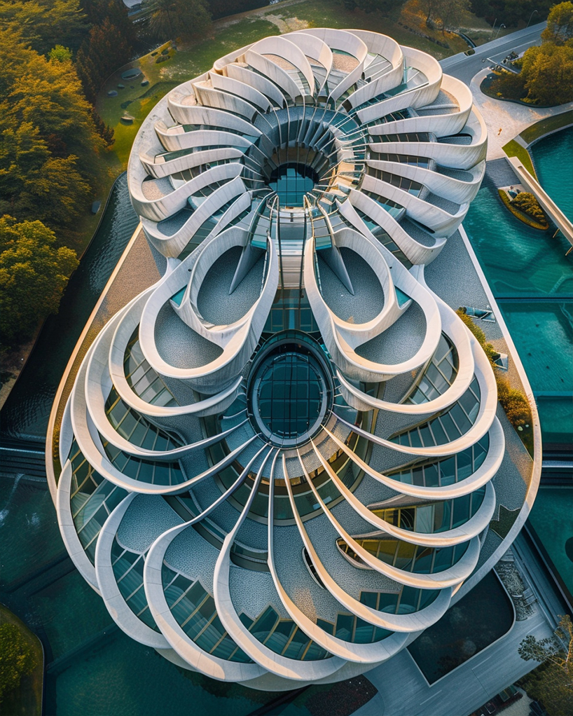 manas bhatia envisions floating and spiraling skyscrapers drawn from the golden ratio