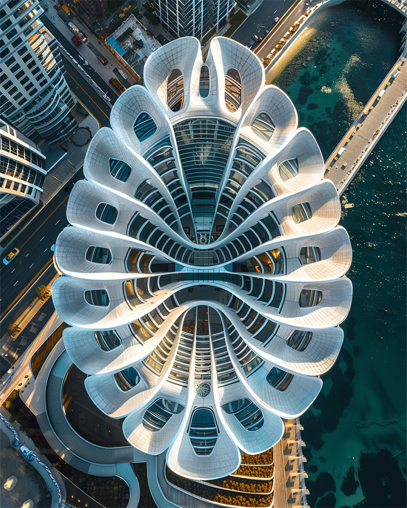 manas bhatia envisions floating and spiraling skyscrapers drawn from the golden ratio