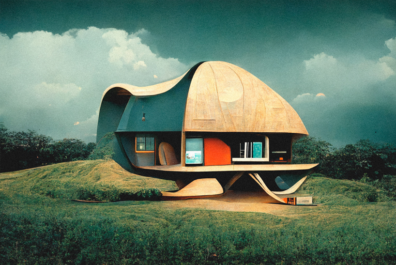 these AI-generated abstracted dwellings are composed of modernist ...