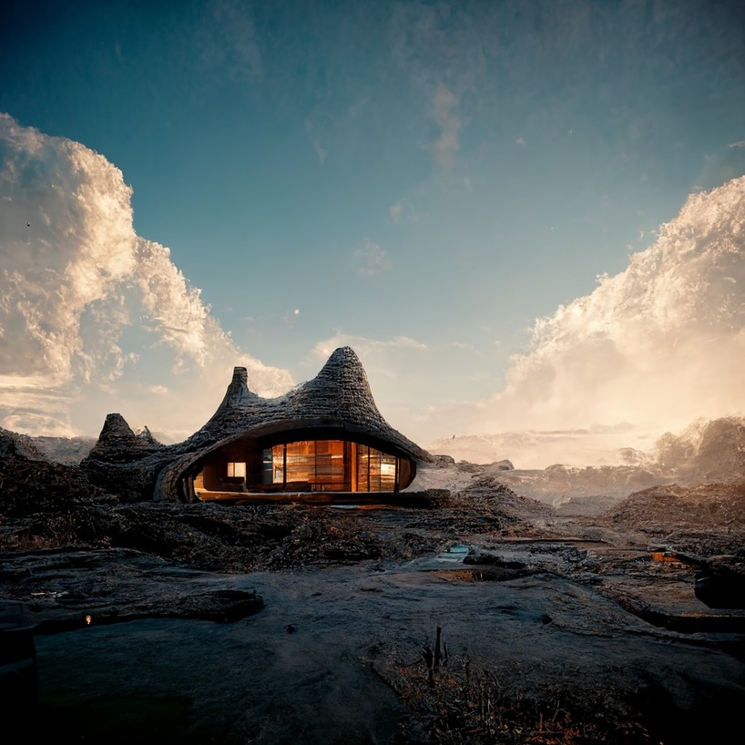  TAT atelier renders surreal, futuristic architecture emerging from the earth using AI