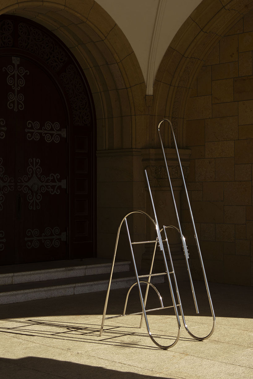 sculptural steel ladder imitates the flowing geometries of brass musical instruments - 3
