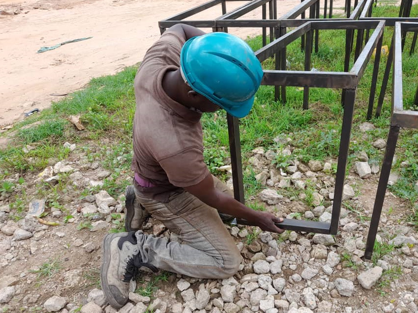 balouo salo and local artisans handcraft wooden furniture for underprivileged schools in rural senegal