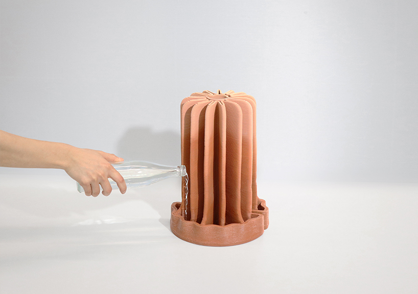 jiaming liu 3d prints non-electric humidifier out of recycled industrial waste