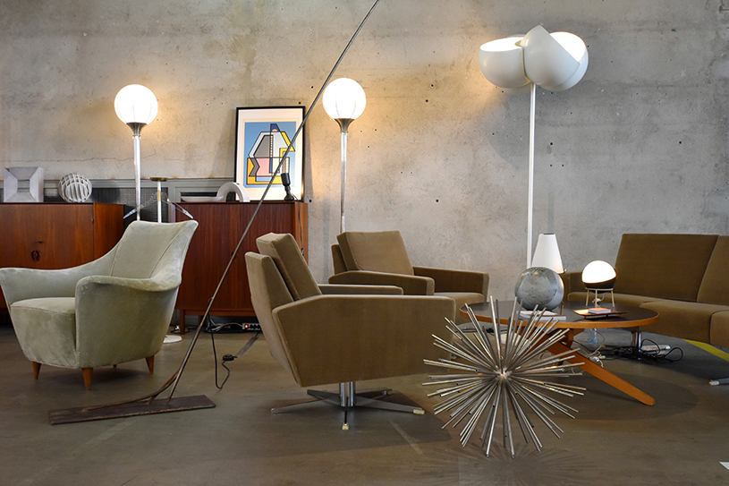 'le salon du design' sets out vintage furniture by alvar aalto, ettore sottsass and more