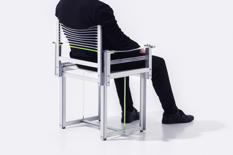 1/plinth studio's industrial PU-T-B chair sits between furniture and hardware design