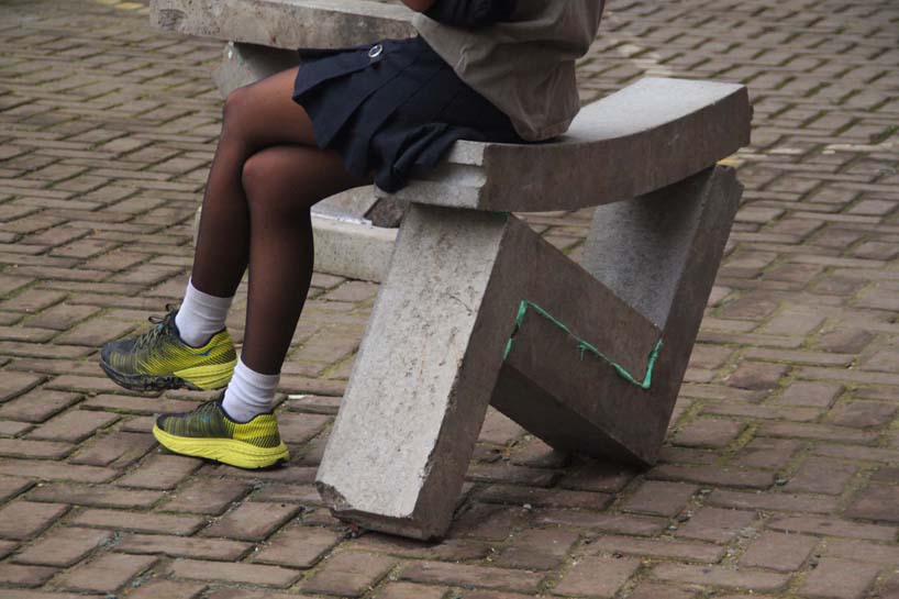 stacked street re-curates the city, transforming forgotten bricks & curbs into public furniture