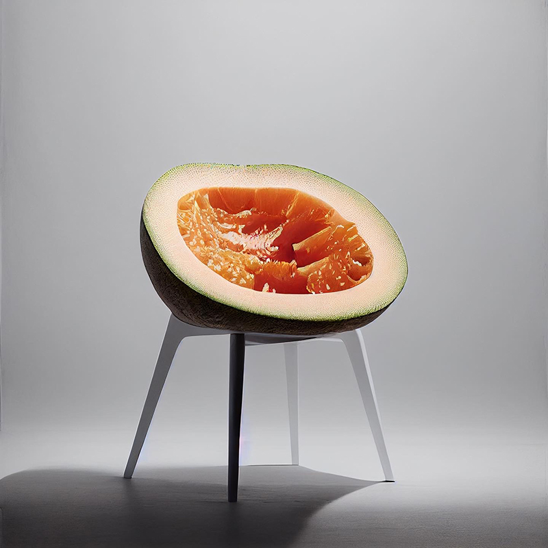 Visualizing Chairs Out of Fruit and Vegetables