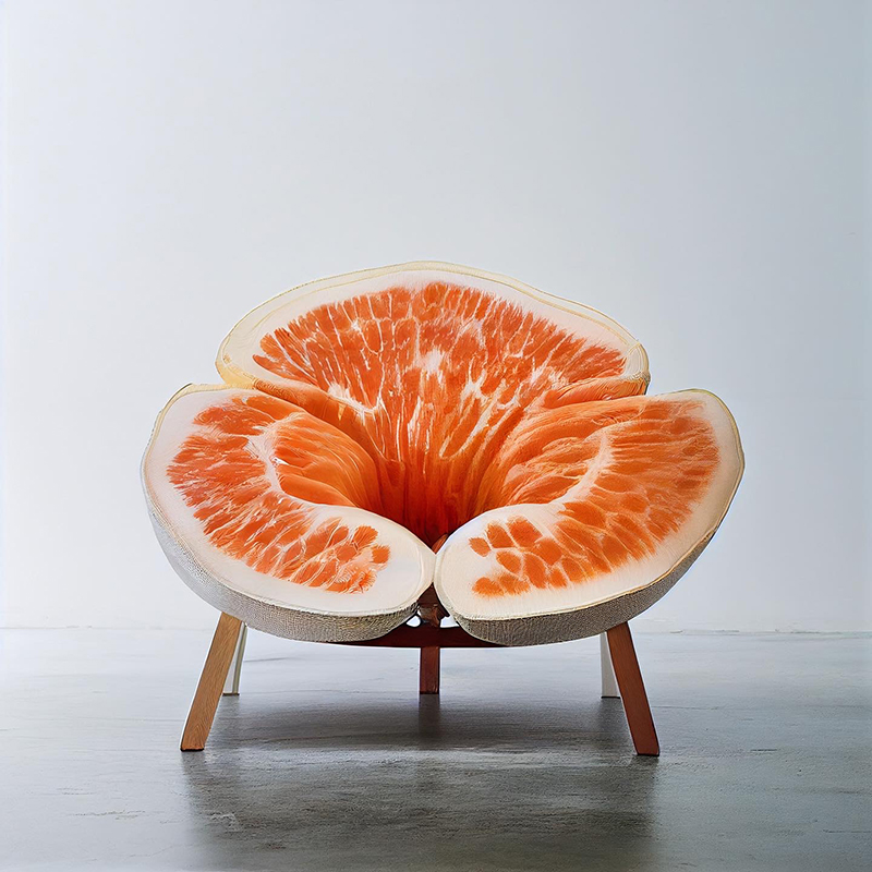 Visualizing Chairs Out of Fruit and Vegetables