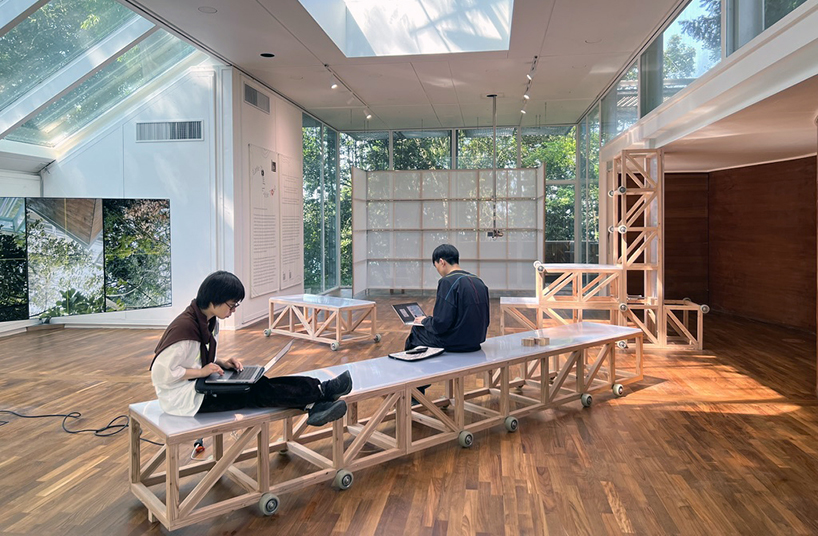 Installations specific to the studio website Heech Suse Korean pavilion with Bienala's Giardini Trees