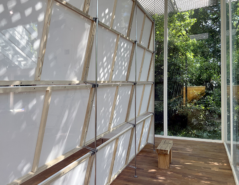 Installations specific to the studio website Heech Suse Korean pavilion with Bienala's Giardini Trees