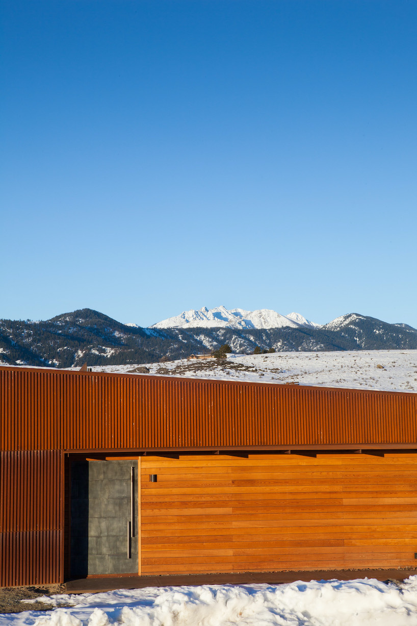 new caelifera cabin by johnston architects angular geometry echoes origami folds and sawtooth mountain peaks