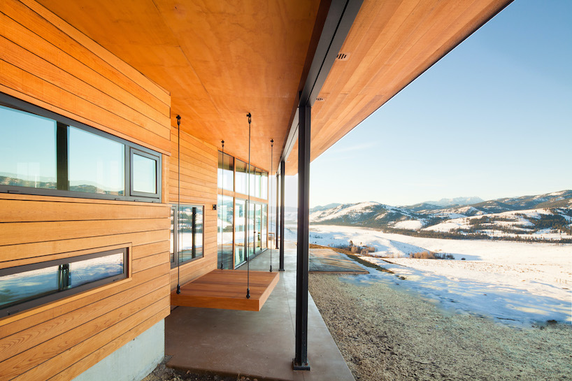 new caelifera cabin by johnston architects angular geometry echoes origami folds and sawtooth mountain peaks