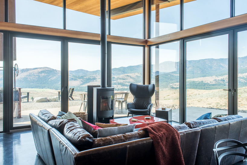 new caelifera cabin by johnston architects angular geometry echoes origami folds and sawtooth mountain peaks