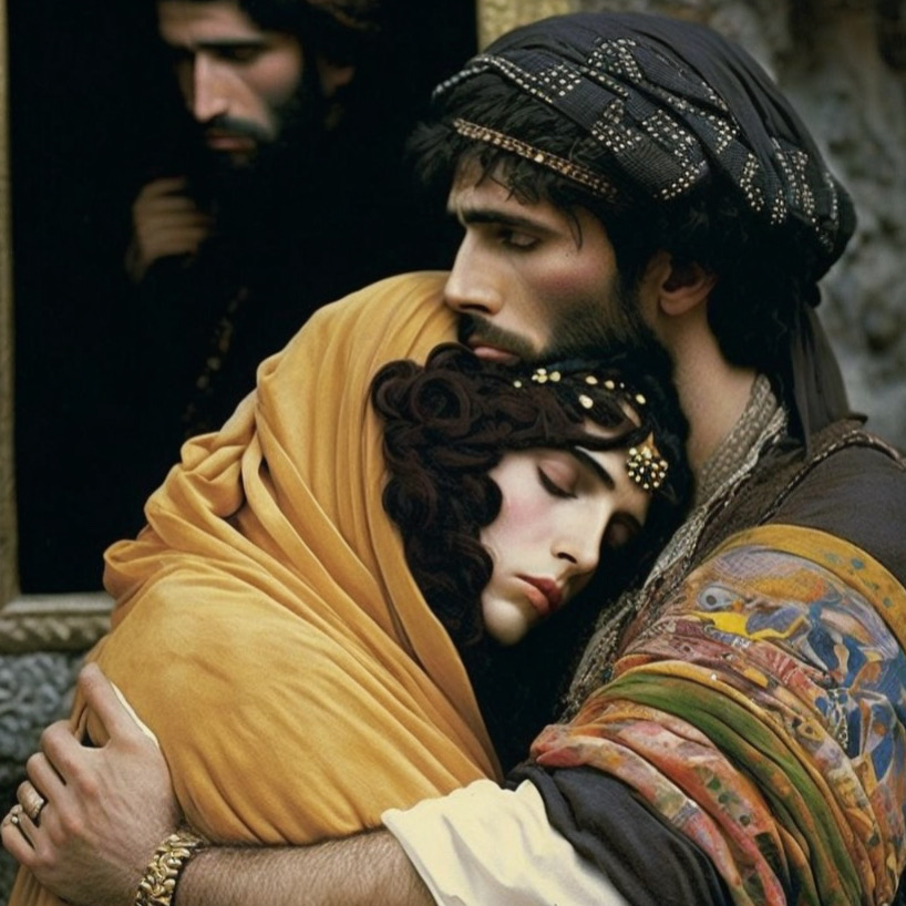 midjourney captures intimate portraits of taliban soldiers and their wives (by hajar ali)