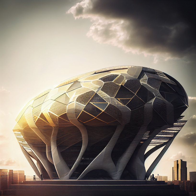 Pouria Babakhani's AI explorations envision futuristic soccer stadiums in London