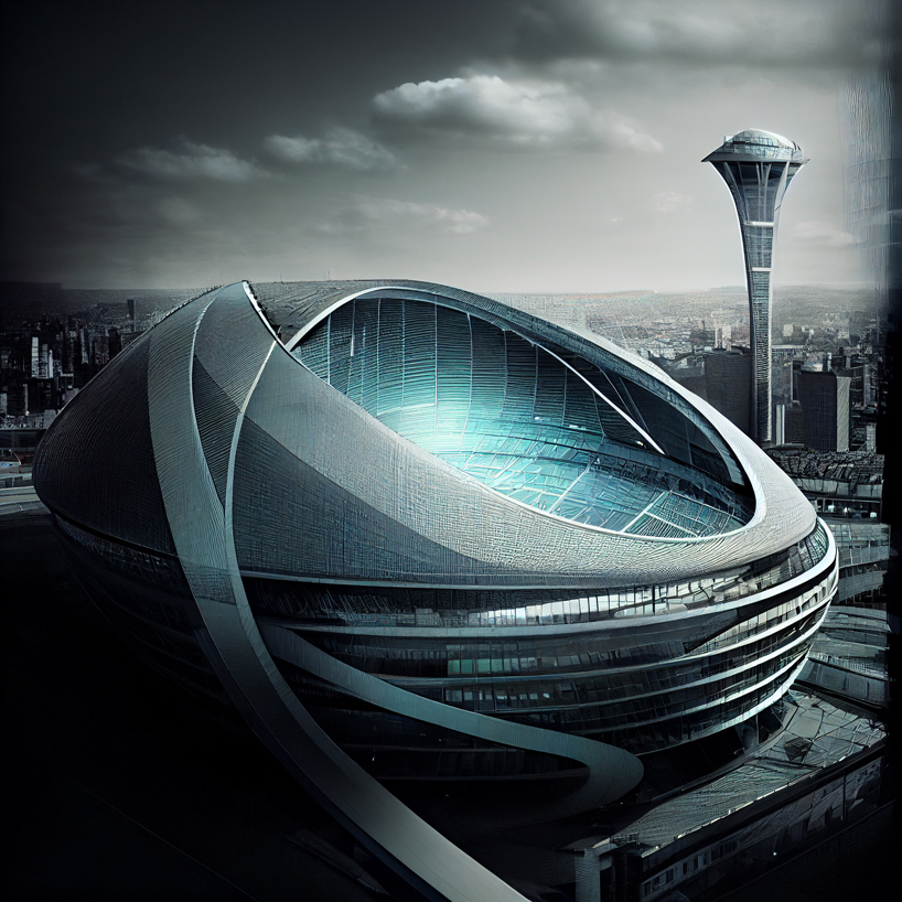 futuristic football stadiums