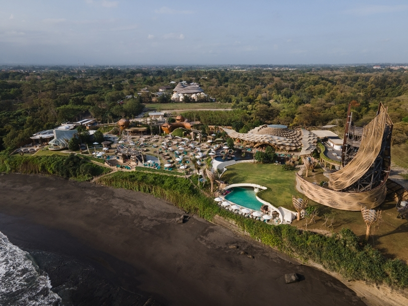fibonacci sequence inspires surrealist bamboo and basalt architecture of bali beach club - 1