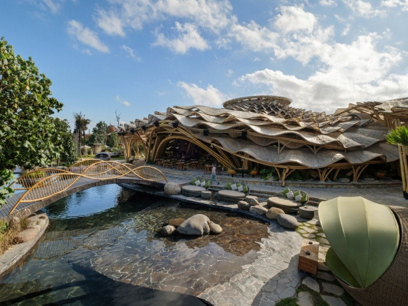 fibonacci sequence inspires surrealist bamboo and basalt architecture of bali beach club - 6
