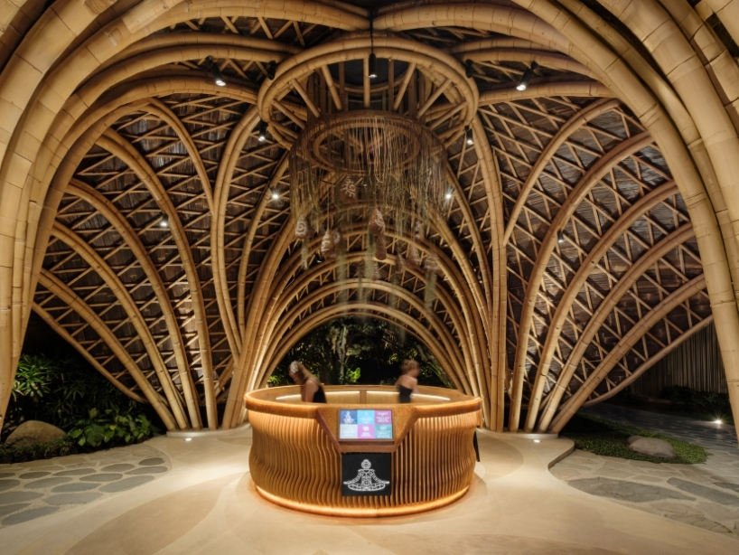 fibonacci sequence inspires surrealist bamboo and basalt architecture of bali beach club - 12