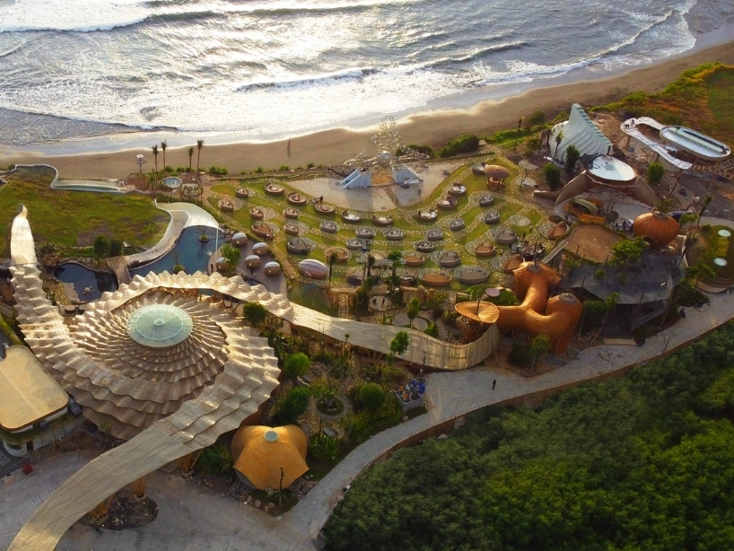 fibonacci sequence inspires surrealist bamboo and basalt architecture of bali beach club - 3